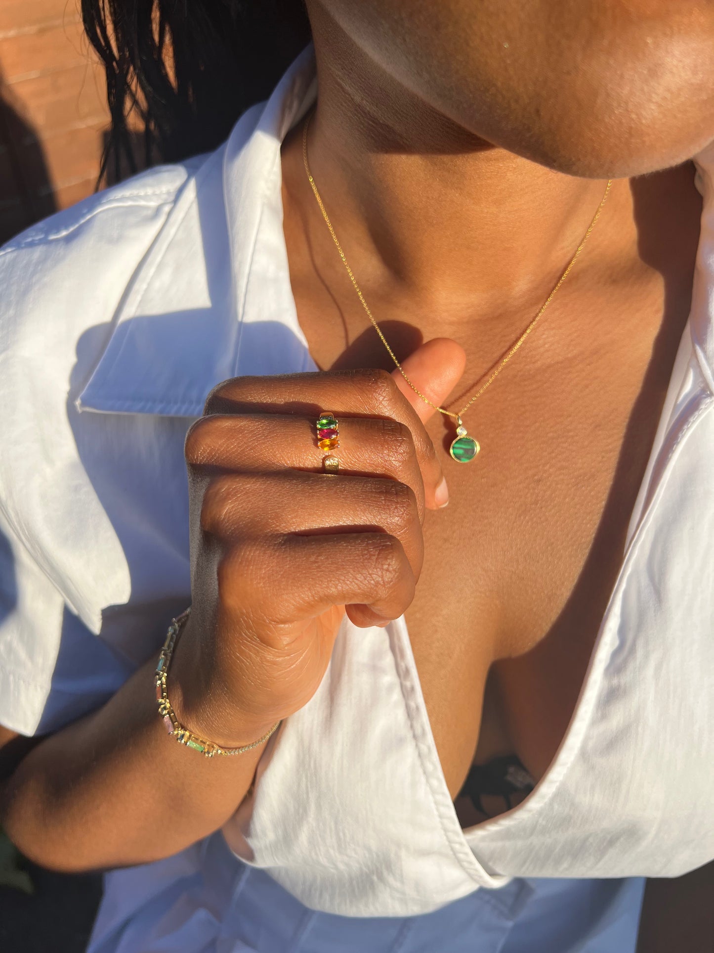 Kali Golden Malachite Necklace